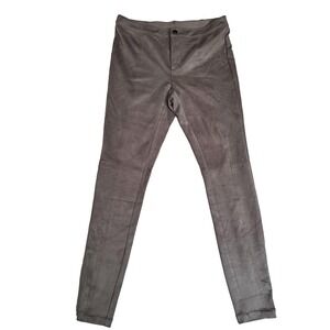 Premise Studio‎ Pants Womens S Gray Faux Suede Slim Stretchy Leggings Trousers